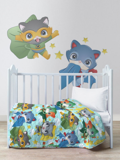 Покрывало стеганое детское «Superhero kittens»