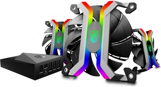 Комплект кулеров для компьютерного корпуса Deepcool MF 120S - 3 в1