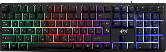 Клавиатура игровая Defender Arx GK-196L RU