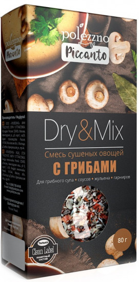 Смесь овощей сушеных с грибами