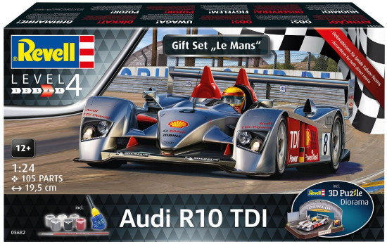 Набор подарочный со сборной моделью «Audi R10 TDI. Гоночная трасса в Ле-Мане»