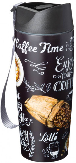 Термокружка с кнопкой-стоппером «Coffee Time»