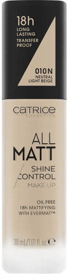 Тональная основа «Shine control», оттенок 010 N Neutral Light Beige