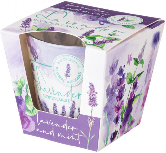 Свеча в стакане ароматизированная «Lavander and Mint»