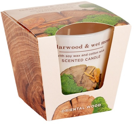 Свеча в стакане ароматизированная «Cedarwood»