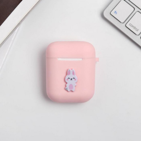Чехол для беспроводных наушников AirPods «Зайка»