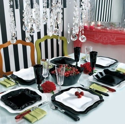 Сервиз столовый Authentic black and white (19 предметов)