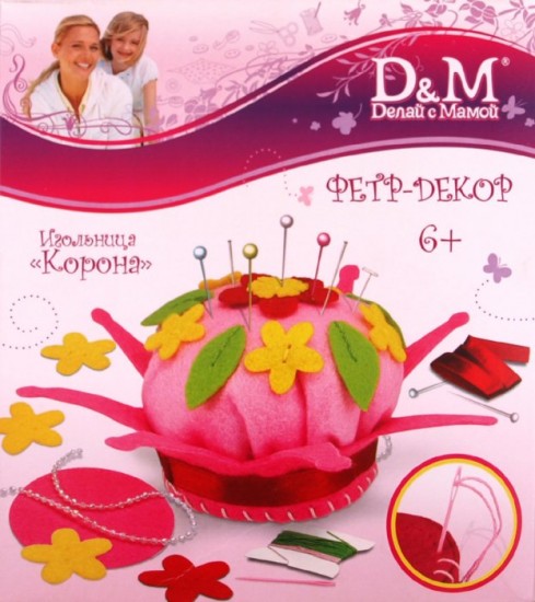 Шьем игольницу из фетра "Корона"
