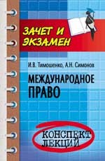 Международное право. Конспект лекций