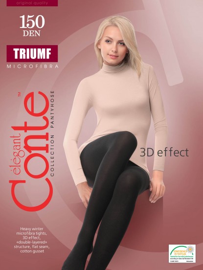 Теплые женские колготки "TRIUMF" (nero, 150 DEN)