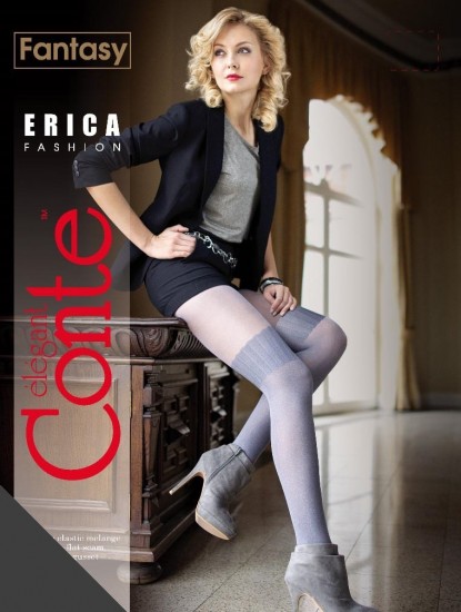 Плотные эластичные меланжевые колготки "Erica" (grafit)