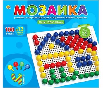 Мозаика пластиковая (100 фишек)