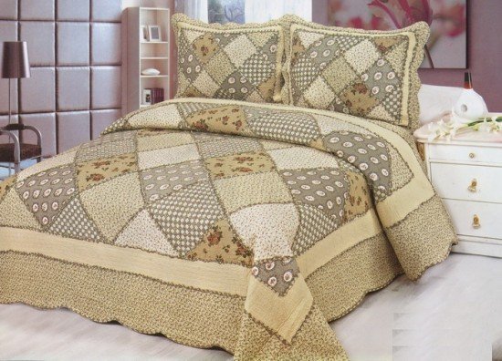 Покрывало стеганое «Tango» (арт. pw111-03, 1,5 спальное, patchwork, размер 150х200, 1 наволочка 50х70)