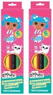 Цветные карандаши «Lalaloopsy», 6 цветов