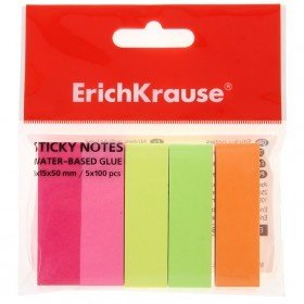 Флажки с клеевым краем «ErichKrause. Неон», 5x15x50 мм