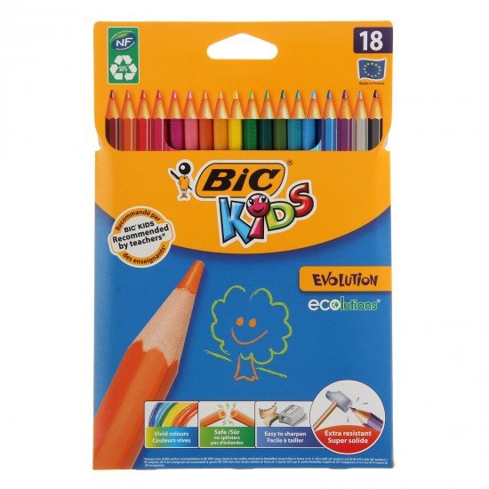 Карандаши пластиковые «Kids Evolution ECOlutions», 18 цветов