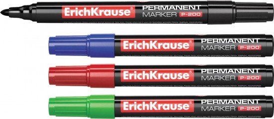 Перманентный маркер «ErichKrause Р-200», красный