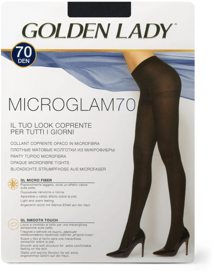 Колготки из микрофибры «MICRO GLAM» (nero, 70 DEN)