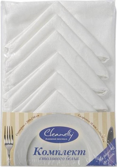 Столовый комплект «Versailles» (Cleanelly, 150х200, 6 шт. 50х50)