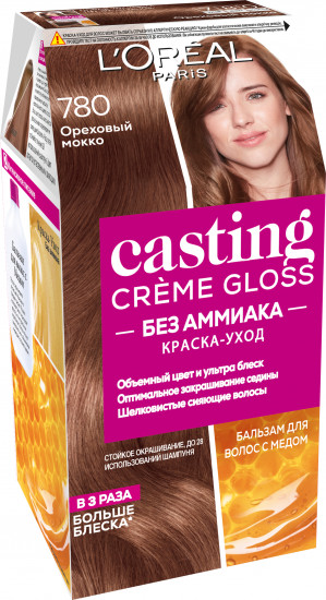 Краска-уход для волос стойкая «Casting Creme Gloss» без аммиака, оттенок 780 Ореховый мокко