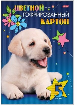 Картон цветной гофрированный, 5 цветов