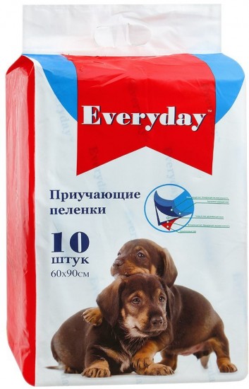 Пеленки впитывающие гелевые для животных (60х90 см, 10 шт)