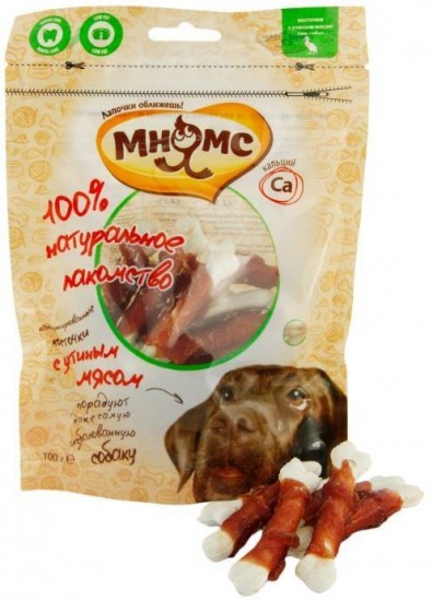 Лакомство для собак «Кальцинированные косточки с утиным мясом» (100 г)
