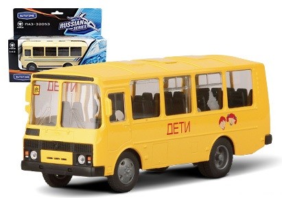 Металлическая машинка ПАЗ-32053 «Школьный автобус»