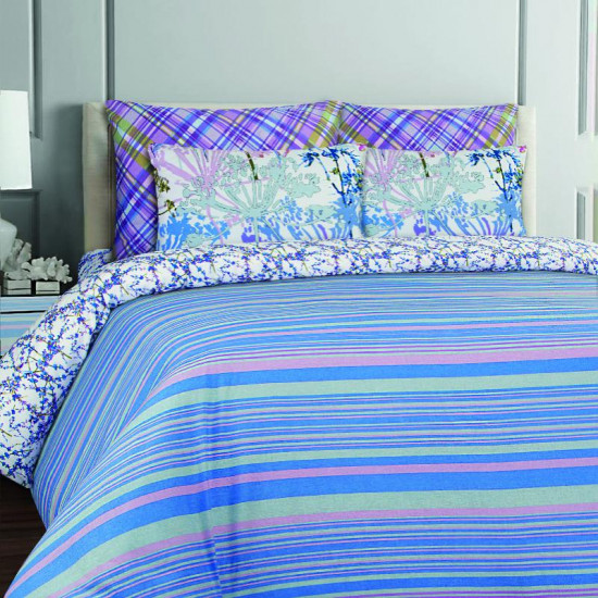 Комплект постельного белья «Stripe Violet» (арт. 551114/70, 1,5 спальный, бязь-люкс, 2 наволочки 70х70)