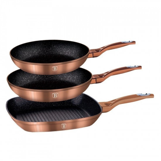 Набор из 3 сковород «Copper Metallic Line» (диаметр 20/24/28 см)