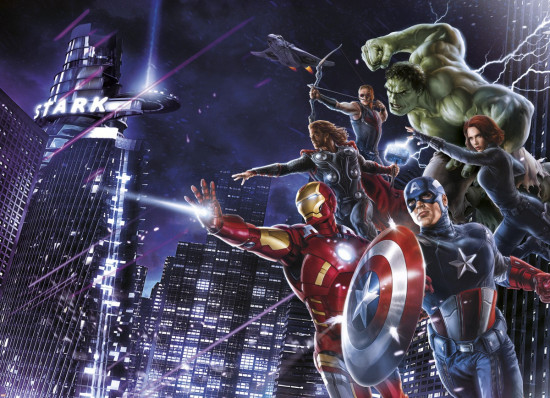 Фотообои «Avengers Citynight» (254 х 184 см)