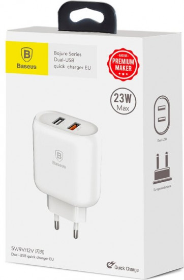 Устройство зарядное Baseus Bojure Series Dual-USB CCALL-AG02