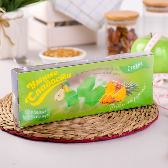 Конфеты желейные со вкусом ананаса и зеленой груши