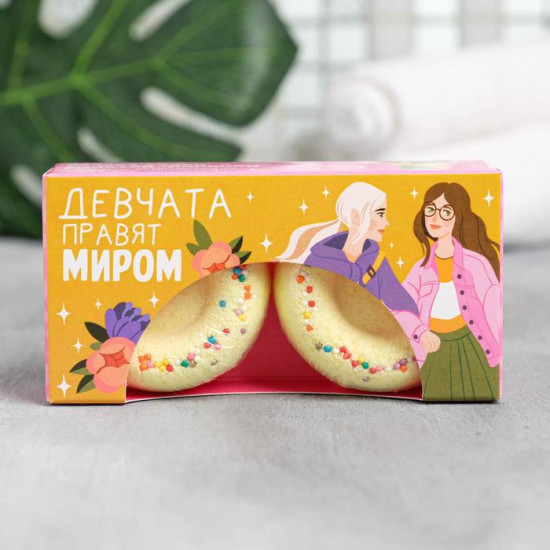 Пончики бурлящие для ванны с ароматом персика «Для девчат»