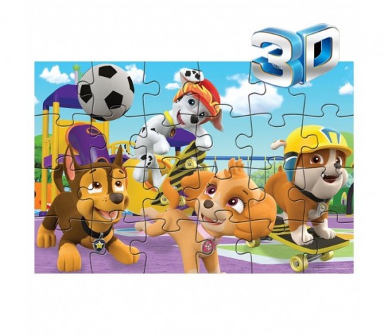 Cупер 3D пазл «Щенячий Патруль», 24 элемента