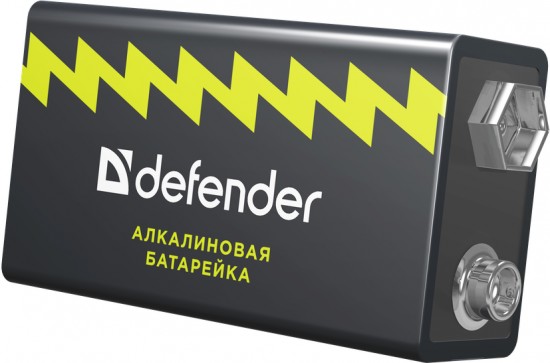 Батарея 6LR61 «Defender» Alkaline -1B (9V Крона), 1 штука