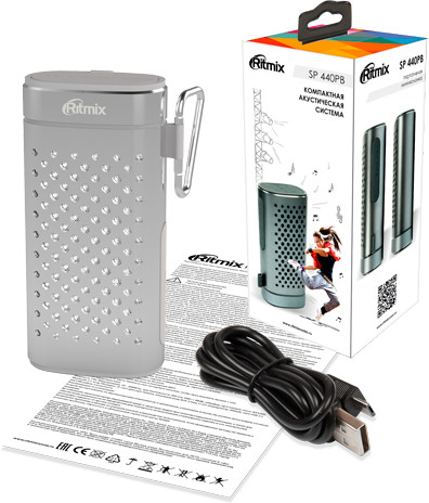 Компактная акустика RITMIX SP-440PB (серебро)