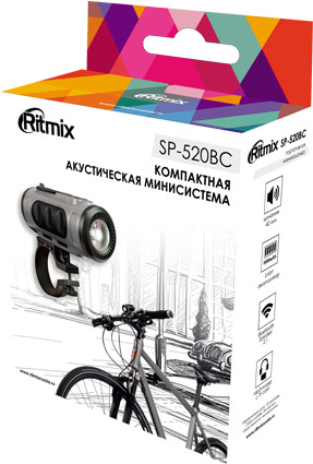 Компактная акустика RITMIX SP-520BC (оранжевый-черный)