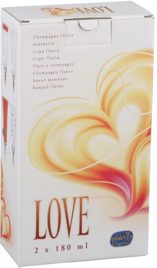 Набор бокалов для шампанского «Love» (180 мл, 2 шт)