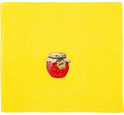 Полотенце махровое «Джем» с вышивкой (жёлтый, 40×70 см)