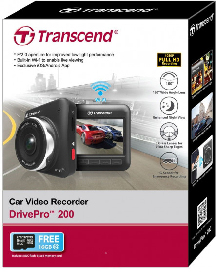 Видеорегистратор Transcend DrivePro 200