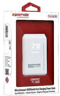 Аккумулятор внешний Promate Force-10 10000 mAh