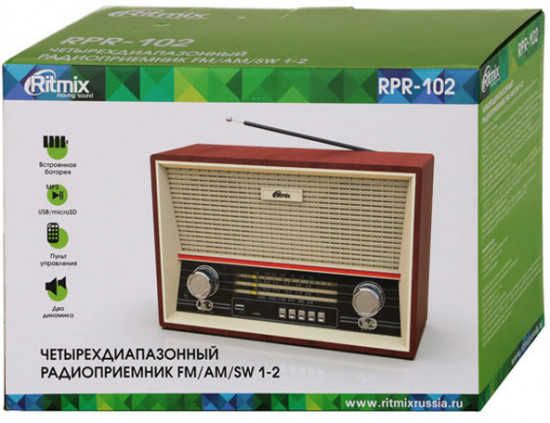 Радиоприемник портативный Ritmix RPR-102 buk