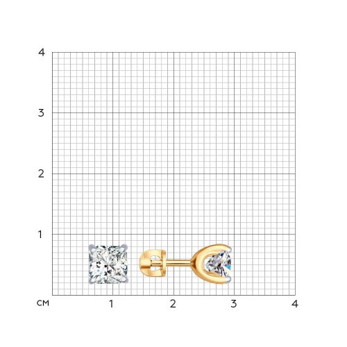 Серьги из серебра со Swarovski Zirconia