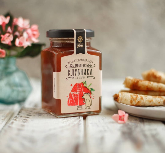 Клубника дробленая с сахаром