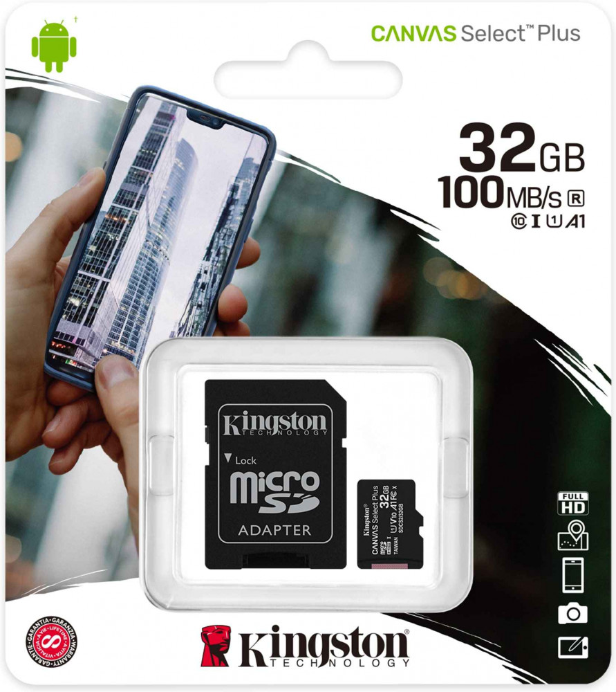 Карта памяти Kingston microSD — Canvas Select Plus — Kingston ...